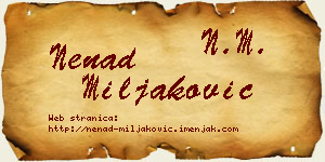 Nenad Miljaković vizit kartica